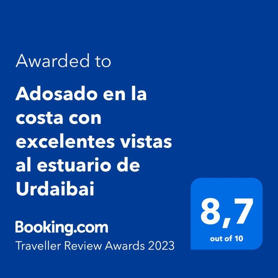 문다카 Adosado En La Costa Con Excelentes Vistas Al Estuario De Urdaibai 빌라 외부 사진